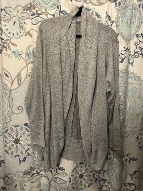 Cozy Heather Gray Open Front Cardigan